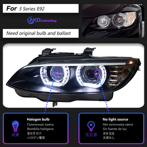 ไฟหน้า LED รุ่นใหม่ สำหรับรถยนต์ซีรีย์ 3 E92 E93 M3 ปี 2006-2012 แบบทัวริ่ง ระบบ DRL 12V 6000K 36W ใช้ได้กับรถยนต์ทั่วไป รับประกัน 1 ปี ติดตั้งง่ายแบบ Plug and Play - Product Image 2