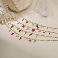 Collier à breloques en émail animaux marins, plaqué or 18 carats, laiton, coquillage, crabe, étoile de mer, bijoux de mode bohème pour femme, vente en gros