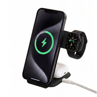 Estación de Carga 3 en 1, Soporte de Carga Inalámbrico para AirPods, Cargador Inalámbrico para Reloj Inteligente