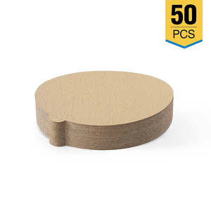 Stock local aux États-Unis, livraison gratuite, 50 pièces, disques <span class=keywords><strong>de</strong></span> ponçage PSA dorés <span class=keywords><strong>de</strong></span> 6 pouces, grain 150, papier abrasif pour métal, bois et carrosserie automobile - Product Image 2