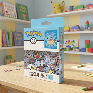ตัวต่อโปเกมอน 204 ชิ้น กระดาษแข็ง ลายสควิร์เทิล 250x250 มม. การ์ตูนเกาหลี อนิเมะ ของเล่นเสริมพัฒนาการสำหรับเด็ก งานอดิเรก - Product Image 3