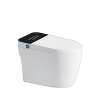 Juego completo de WC inteligente de calidad superior, tanque blanco con panel negro de, inodoro automático moderno de MV-SYW-CCS-19540-WW, tazón de baño