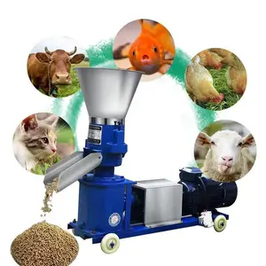 Nueva máquina pequeña 220V pescado pollo cerdo aves de corral alimentación animal máquina de procesamiento de pellets para granja