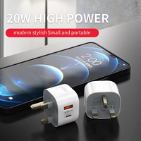 Chargeur de haute qualité 18W 20W PD adaptateur de port A + C pour Iphone 16 17 et Samsung XiaoMi UK EU US chargeur rapide QC3.0