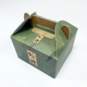 Vente d'usine Hot Seller Boîte d'emballage alimentaire en papier d'impression de logo personnalisé avec poignée pour boulette de riz 100% de Taiwan - Product Image 1