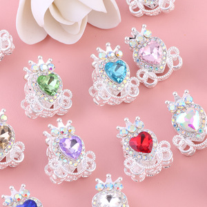 2025 nueva llegada amor completo Rhinestone cristal corazón cuentas para bolígrafos DIY joyería teléfono cadenas pluma accesorios de cuentas - Product Image 1