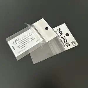 Customized Printed Cellophane Self Adhesive OPP BOPP Bag With Hanging Header