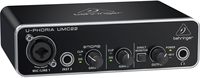 Behringer UMC22 Audiophile 2x2 48kHz Antarmuka Audio USB Preamplifier Mikrofon Midas |   Mikrofon Rekaman Profesional untuk Instrumen