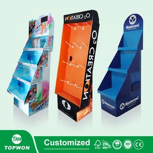 Exhibición de papel para supermercado, soporte de exhibición de cartón con gancho, taza, toalla, papel tisú, pañales para bebés, soporte de exhibición de cartón - Product Image 6