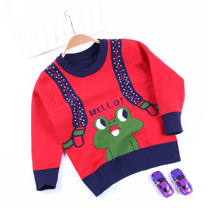 중국 공급 업체 의류에서 고품질 어린이 겨울 slouchy 면 OEM 소녀 스웨터 의상
