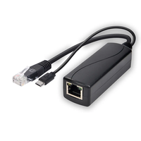 SDaPo PS0502 IEEE 802.3af Micro USB Splitter PoE actif Alimentation sur Ethernet 48V vers 5V 2.4A 13W ABS