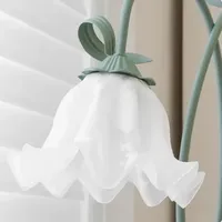 Vintage pastorale LED E27 lampadaires vert fleur forme verre appliques salon chambre moderne décoration de la maison debout