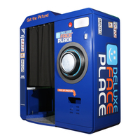 Machine à selfie interactive en réalité augmentée avec impression de journaux métalliques, style vintage, photomaton de style rétro