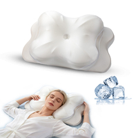 JeeBay OEM ODM Oreiller ergonomique en mousse à mémoire de forme rafraîchissante, à rebond lent, avec housse amovible, pour le soulagement des douleurs cervicales, un sommeil sain et anti-ronflement
