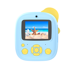 Appareil <span class=keywords><strong>photo</strong></span> instantané pour enfants P8 avec écran 2,4 pouces, double objectif, impression thermique 1080P, filtre, design méduse de dessin animé et jeu - Product Image 2