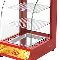 Vitrine chauffante commerciale pour aliments avec façade en verre électrique et chauffe-plats pour boulangeries, restaurants et snack-bars