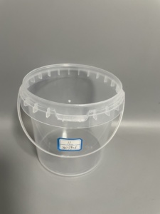 Tùy chỉnh giá rẻ nhỏ lớn 300ml 500ml 1L 2L 3L 4L 5L cấp thực phẩm an toàn sơn bỏng ngô trắng nhựa Xô có nắp đậy xử lý giá - Product Image 6