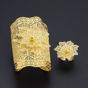 Jxx New Arrival Quality 24k Gold Plated African Jewelry <b>Sets</b> for Women Beads Chain Type for Parties Wholesale - Product Image 5