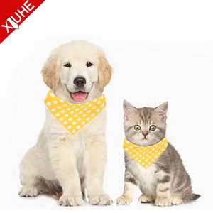 Nuevo diseño de dibujos animados patrón bufandas Digital impreso mascotas <span class=keywords><strong>Bandana</strong></span> personalizado poliéster mascota triángulo bufanda - Product Image 6