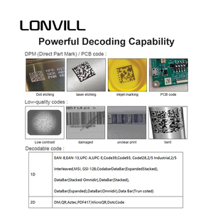 Escáner de Códigos de Barras Industrial de Montaje Fijo LONVILL de Alta Velocidad 1D 2D DM, Modbus TCP/<span class=keywords><strong>IP</strong></span>, Modbus RTU, Basado en <span class=keywords><strong>Web</strong></span> - Product Image 4