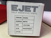 Rollo de Vinilo Adhesivo Imprimible Ecosolvente de PVC Blanco para Exteriores EJET
