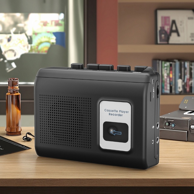Factory Direct Supply TOMASHI F-119 Small Classic Retro Cassette Recorder Portable Tape Player with MP3 Support Vintage Design