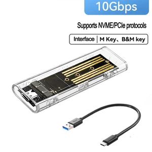 Venta al por mayor M.<span class=keywords><strong>2</strong></span> Nvme Single Protocol Ssd Case Clear Usb Tipo C 10gbps M2 SSD Caja externa transparente Caja de disco duro - Product Image 5