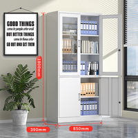 Armoire de stockage de contrat de classement en acier de haute qualité armoires de classement en métal à porte battante avec classeur en métal à 3 tiroirs 4 portes en acier