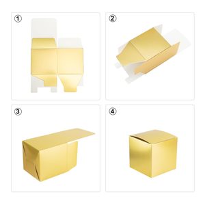 Cajas de Regalo de Papel Doradas Mini de Alta Gama Personalizables al por Mayor para Regalos de Navidad y Recuerdos de Fiesta - Product Image 3