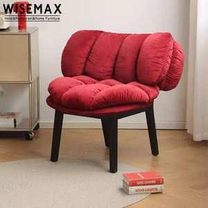 WISEMAX Mobilier de salon moderne et confortable siège moelleux en plumes Fauteuil de loisirs à pieds en bois Fauteuil d'appoint pour salon - Product Image 3