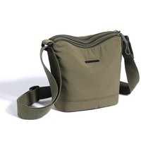 Sac à bandoulière en nylon de style japonais, couleur unie, décontracté, grande capacité, avec plusieurs poches, bandoulière réglable