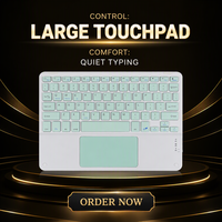 Clavier Bluetooth personnalisé silencieux, rechargeable, fin et portable avec pavé tactile pour iPad
