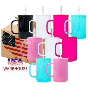 25 Packs Blank Sublimation 17Oz Macaron Colored Glass Mugs With Pp Lids Uv Dtf <b>Wraps</b> <b>Vinyl</b> for Iced Coffee - Product Image 4