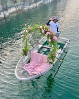 Kayak transparent en PC de haute qualité pour 2 personnes, stable, pour la navigation panoramique, idéal pour les centres de villégiature et les photos Instagram, équipement de flottaison