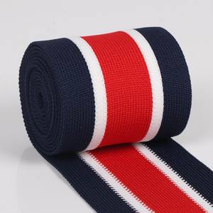 Trong kho nhiều màu Jacquard dệt kim đàn hồi trang trí Băng dọc dệt kim xương cá Fleece <span class=keywords><strong>Webbing</strong></span> cho quần áo quần thiết kế - Product Image 4