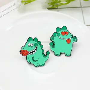 Cartoon niedlichen kleinen Dinosaurier Bruder Cheers glücklich Mode Pin Abzeichen