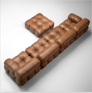 Bộ ghế sofa phòng khách kiểu Ý hiện đại, làm theo yêu cầu của nhà sản xuất, chất liệu da, kiểu dáng Mario Bellini, thiết kế mô đun, kết hợp nhiều món. - Product Image 4