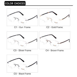 Gafas Ópticas Metálicas Sin Montura Grises Jack 5080, Montura Cuadrada Unisex, Gafas para Miopía, Ancho Medio, Puente Nasal Estándar - Product Image 4