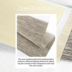 SAMADHI Multicolor Home and Office Light Filtering Cordless <b>Window</b> Cortinas Roller Zebra Shades Blinds - Product Image 3