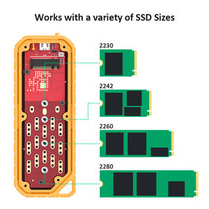 Carcasa para SSD Colorii MC10 <span class=keywords><strong>M</strong></span>.2 IP65 10Gbps PCIE 2 Carriles SATA (NVME y ATA) - Product Image 4