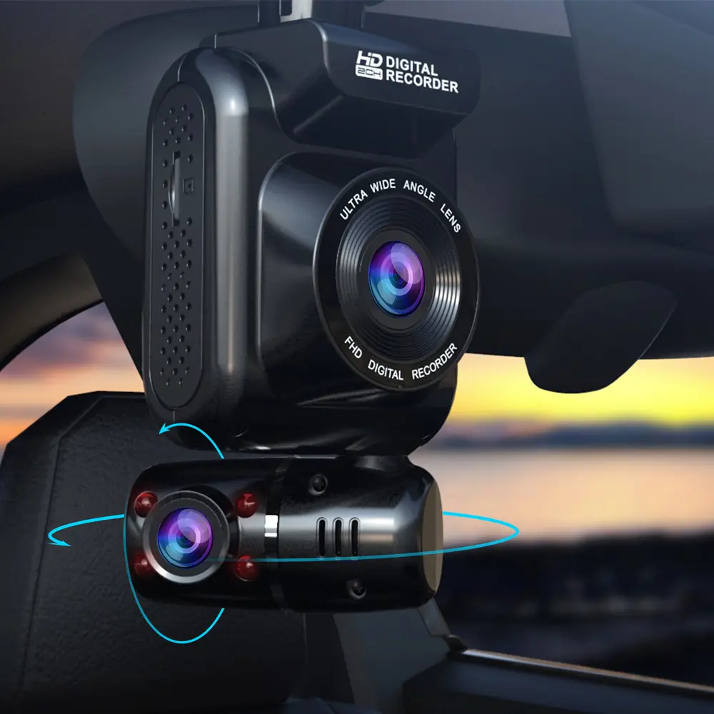 קל להתקין כפול מצלמות wifi דיגיטלי נהיגה רכב דאש מצלמת dvr