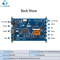 ZKDisplay 5 İnç Kapasitif Dokunmatik Monitör 800x480 IPS Panel LCD Dokunmatik Ekran, USB Arayüzlü Raspberry Pi 3/4 Model B için