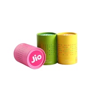 Boîte cylindrique en papier kraft biodégradable avec matériau recyclé pour l'emballage des écouteurs et des montres intelligentes