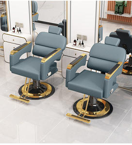 Silla reclinable de nuevo diseño para corte de pelo, silla de barbería de elevación de cuero sintético - Product Image 3