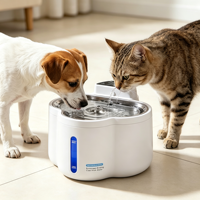 Fontaine à eau automatique sans fil OEM ODM à marque privée pour animaux de compagnie, avec circulation d'eau, pour chats et petits chiens