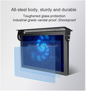 15.6 inch huấn luyện viên xe buýt xe <span class=keywords><strong>LCD</strong></span> LED lật xuống màn hình cho phương tiện truyền thông QUẢNG CÁO hiển thị - Product Image 5