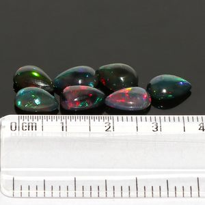 YASHEE Ópalo Negro Natural en Forma de Pera 10x7 MM, Gema para Fabricación de Joyas, Piedras Sueltas, Ópalo Etíope, Suministro DIY - Product Image 3