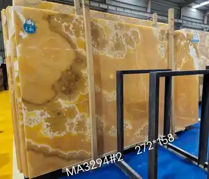 Top Choice Yellow / Golden Onyx Polished Marble for Interior Decoration