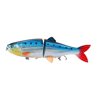 AT01 personalizado realista 200mm 90g lubina Artificial señuelo <span class=keywords><strong>de</strong></span> pez plástico biónico Swimbait 2 segmentado Multi articulado Señuelos <span class=keywords><strong>de</strong></span> Pesca duros - Product Image 1