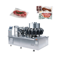 Grande machine d'emballage sous vide rotative pour sacs préformés, multifonctionnelle, pour pattes de poulet et filets de poisson